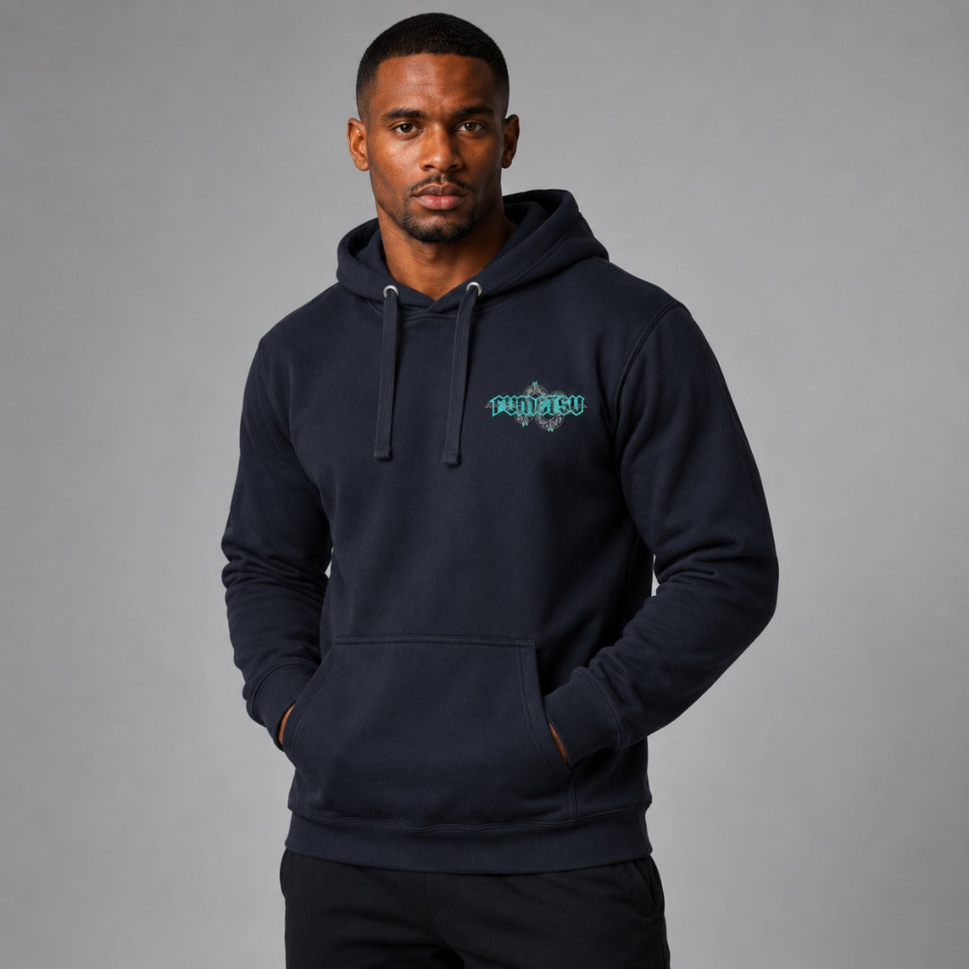 Inked - Snake Hoodie Navy/Teal Photoshoot 2