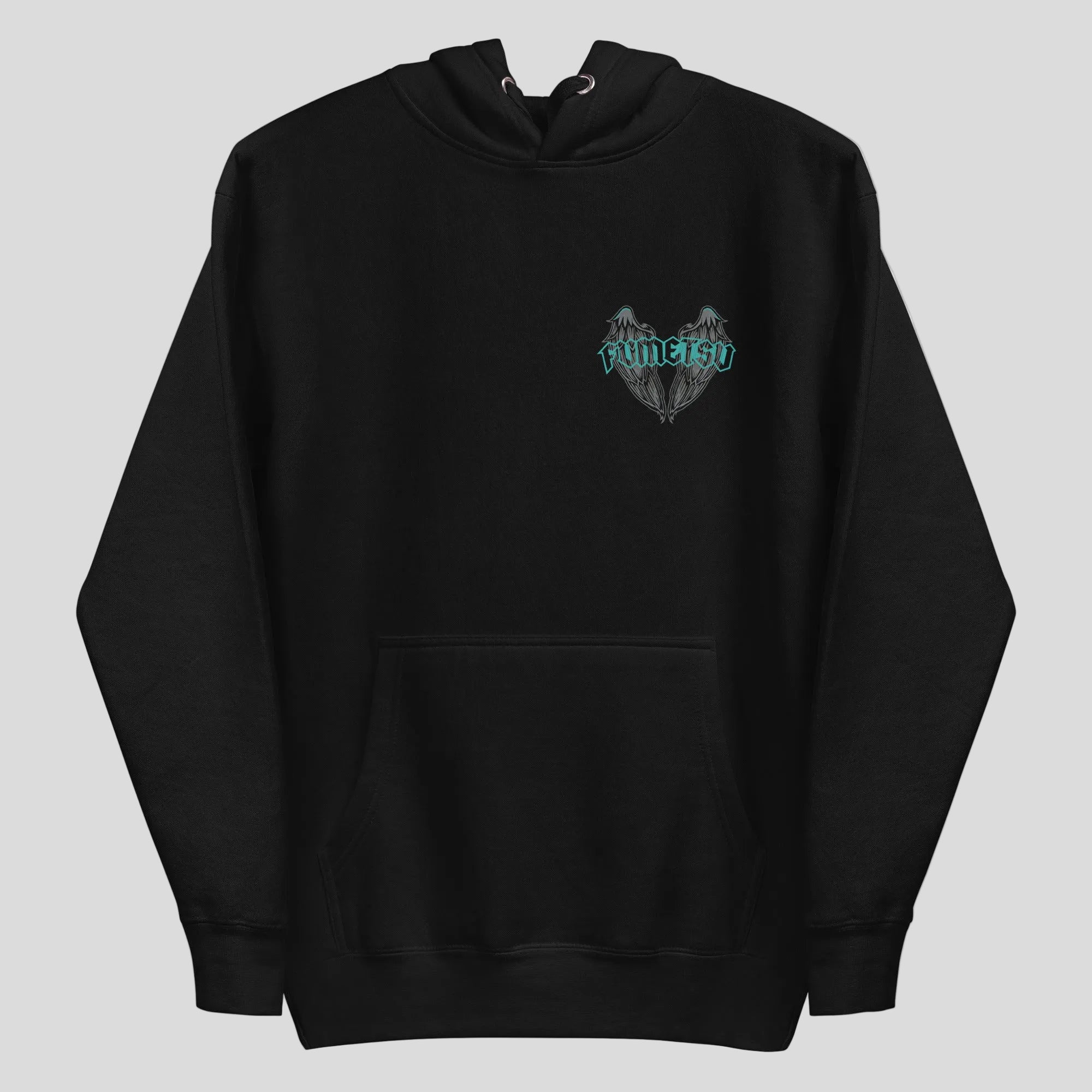Inked - Wings Hoodie Black/Teal