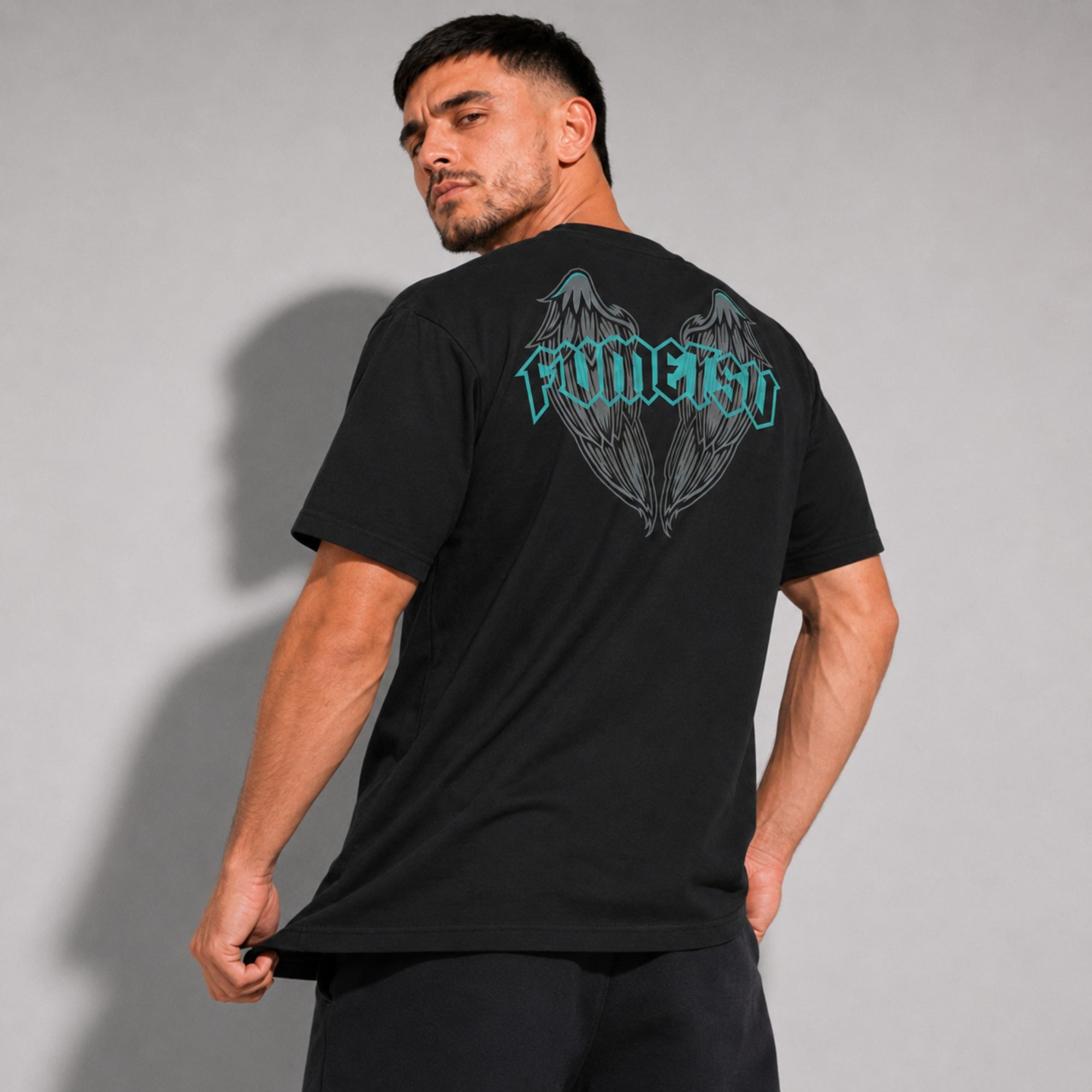 Inked - Wings T-Shirt Black/Teal