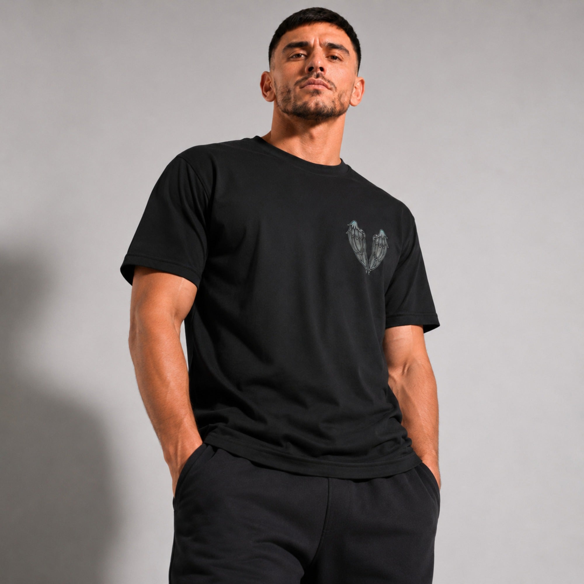 Inked - Wings T-Shirt Black/Teal