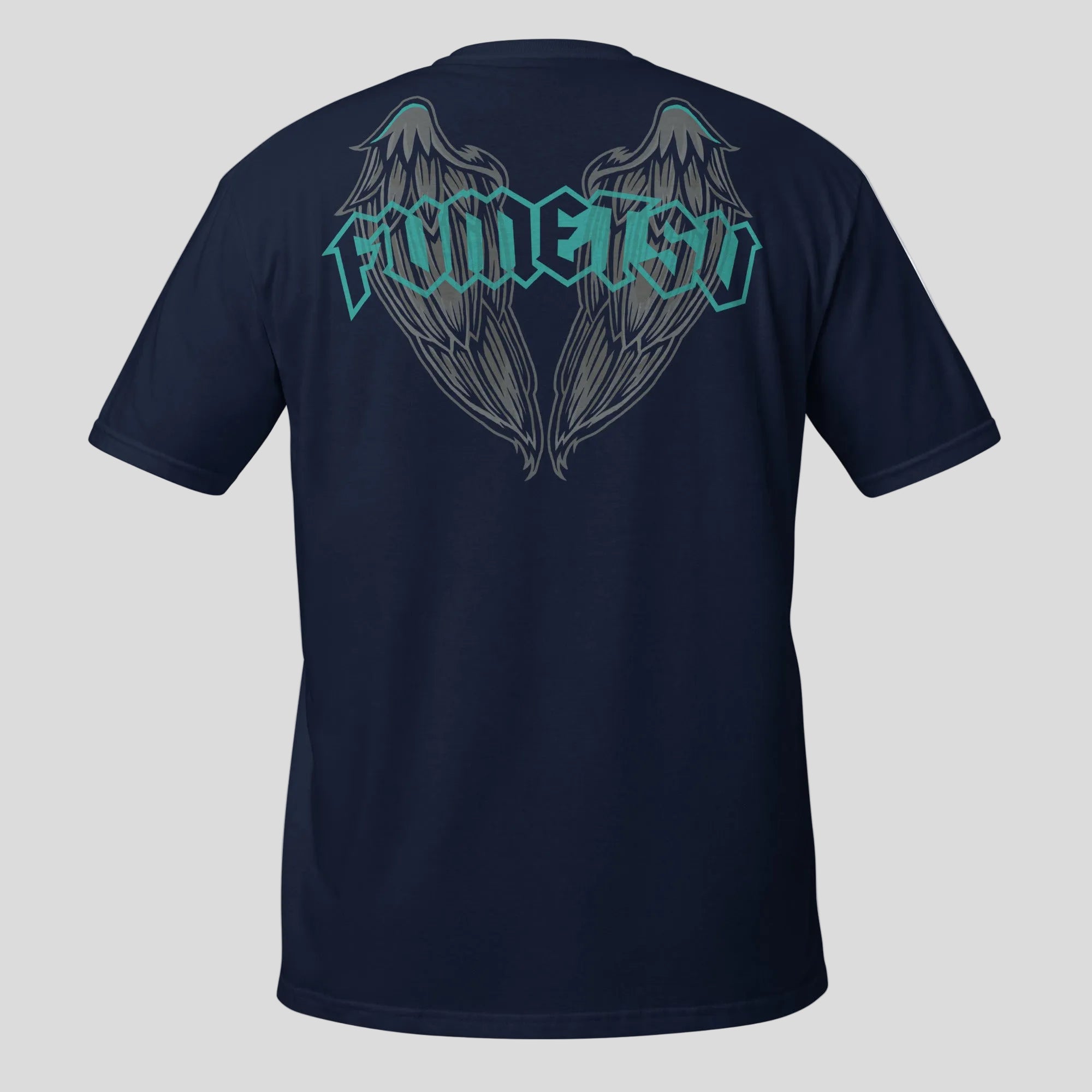 Inked - Wings T-Shirt Navy/Teal Back