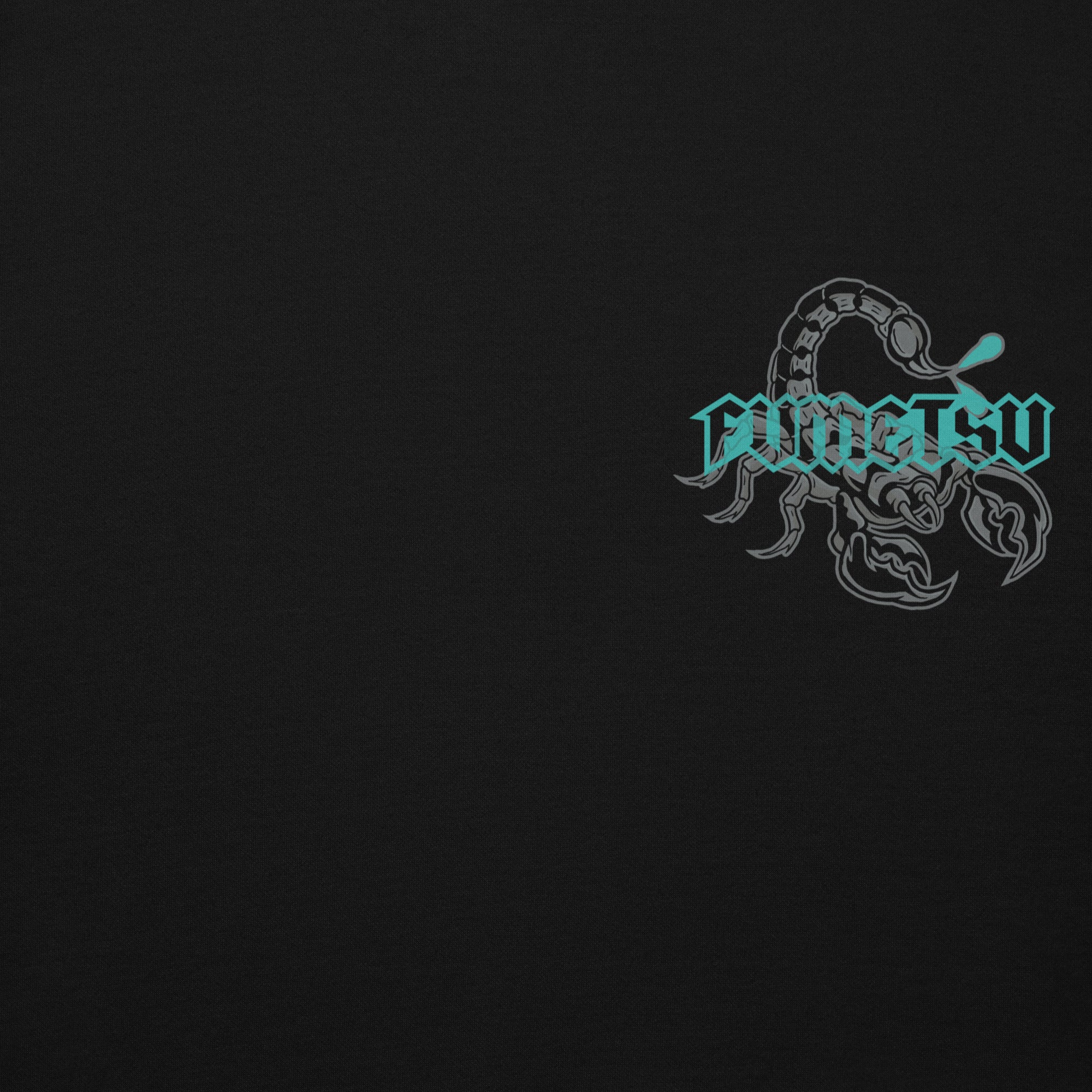Inked Scorpion Hoodie Black/Teal Logo