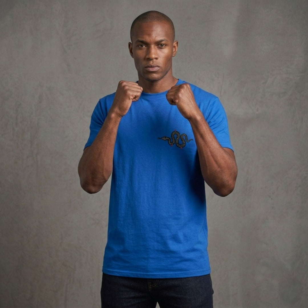 Inked Snake T-Shirt Blue/Red Lifestyle