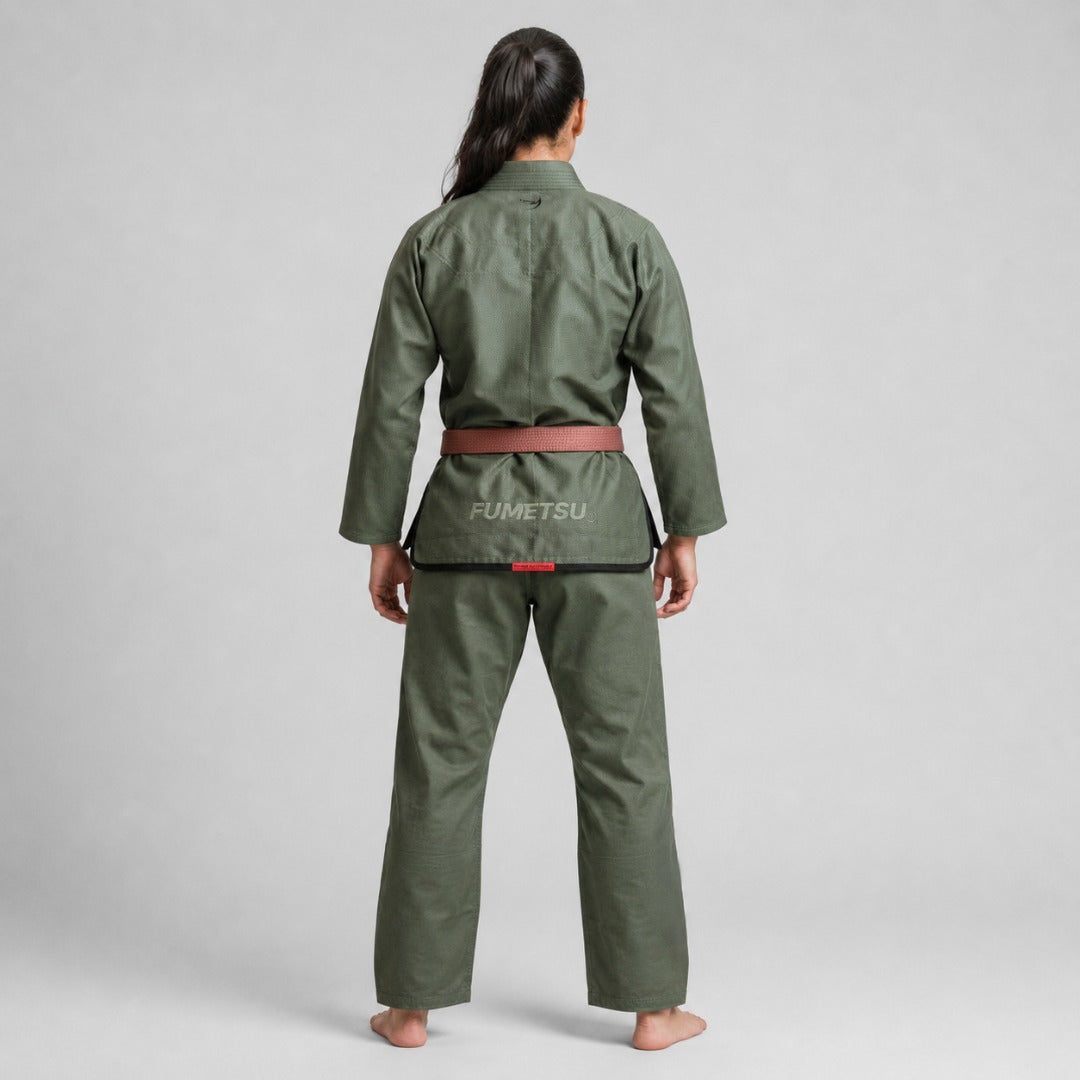 Nexus Womens BJJ Gi Khaki Lifestyle Back