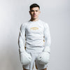 Oni Long Sleeve Rash Guard White/Gold/Grey