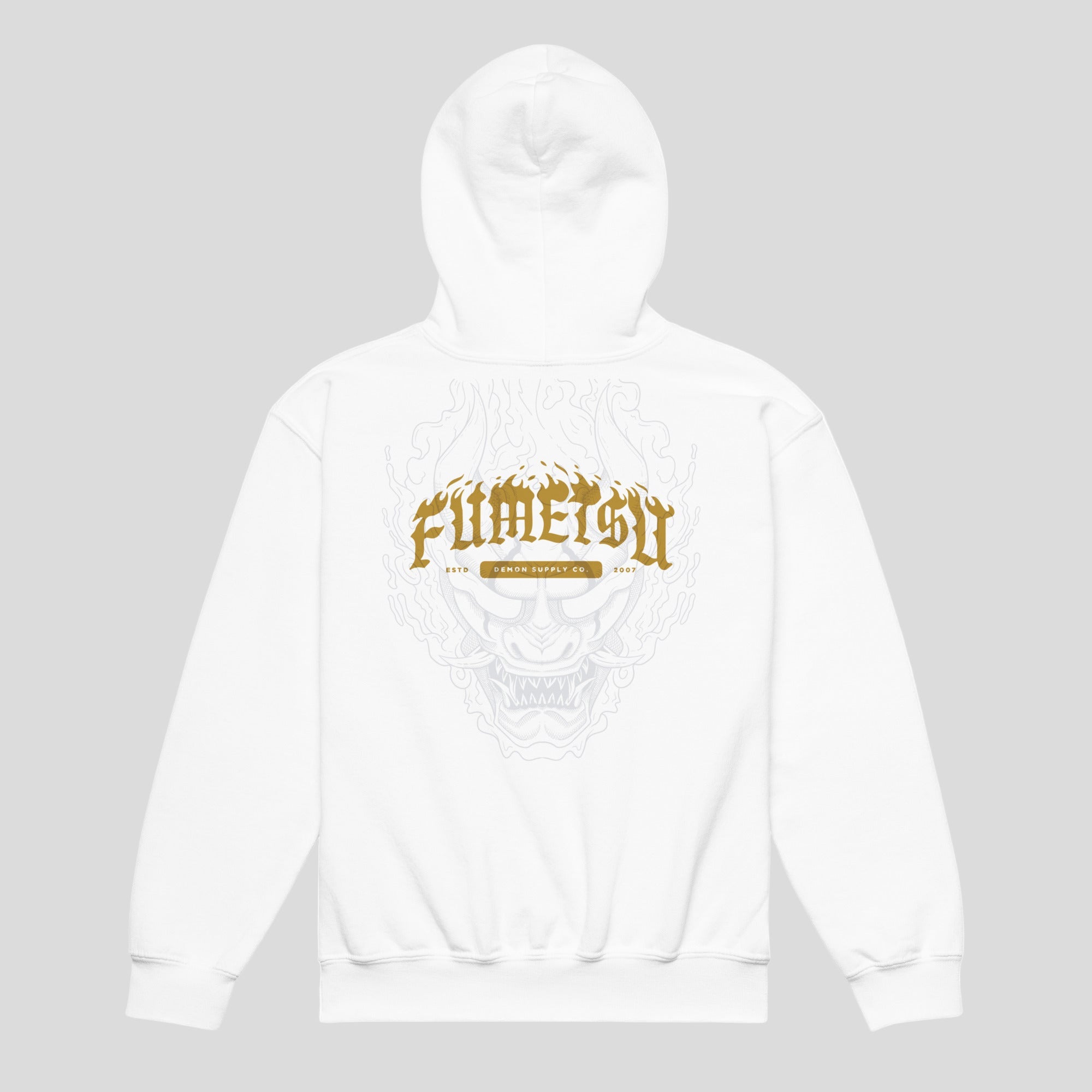 Oni Demon Kids Hoodie White Back