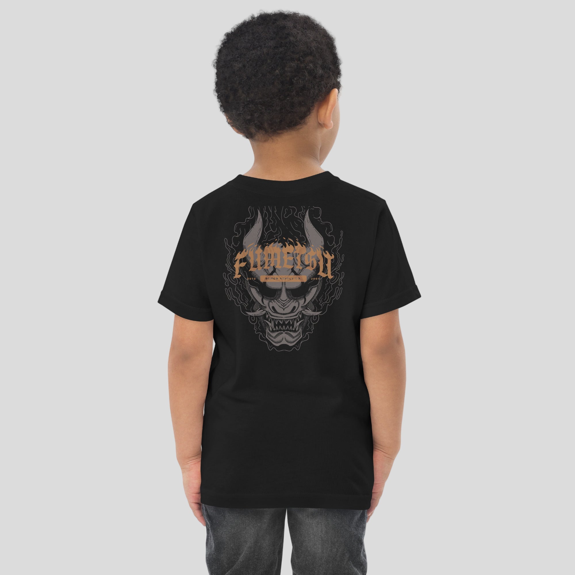 Oni Demon Toddler T-Shirt Black Back