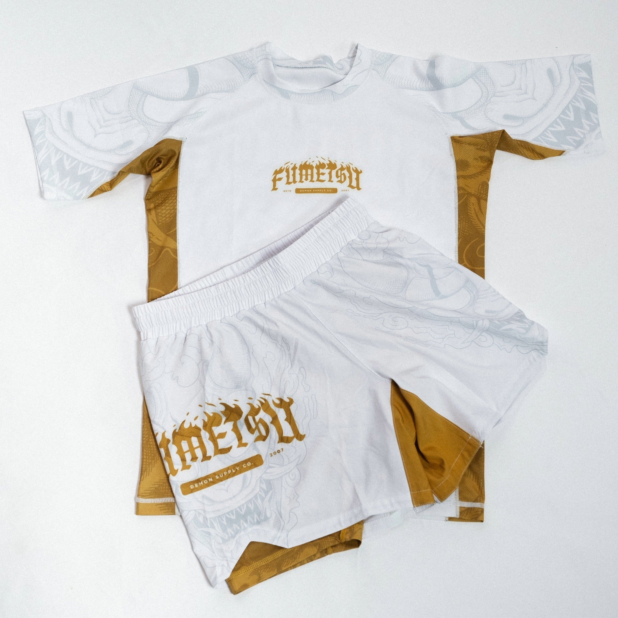 Oni Dual Layer Shorts White/Gold/Grey