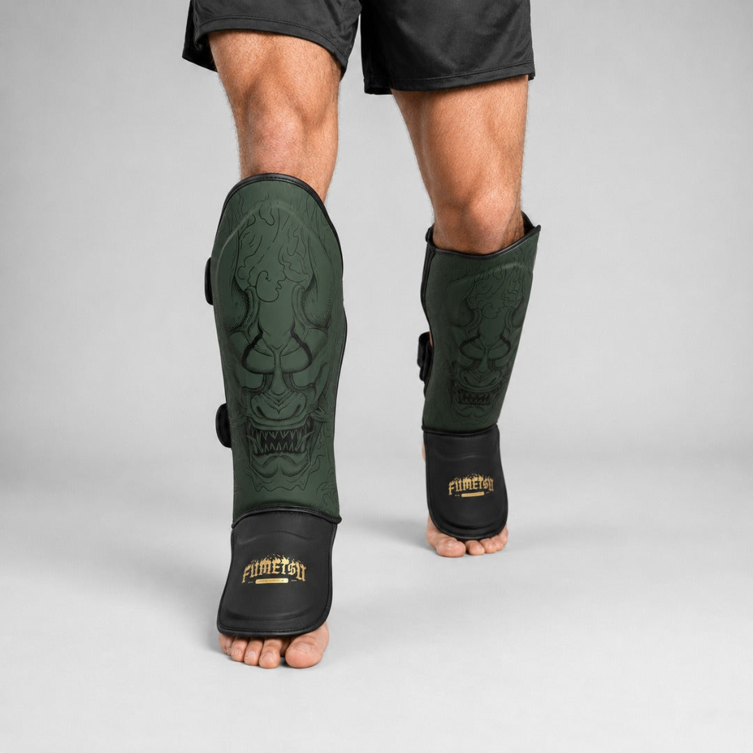 Oni Shin Guards Khaki/Black/Gold