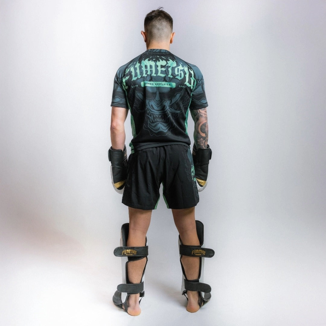 Oni Shin Guards White/Black/Gold Lifestyle 4