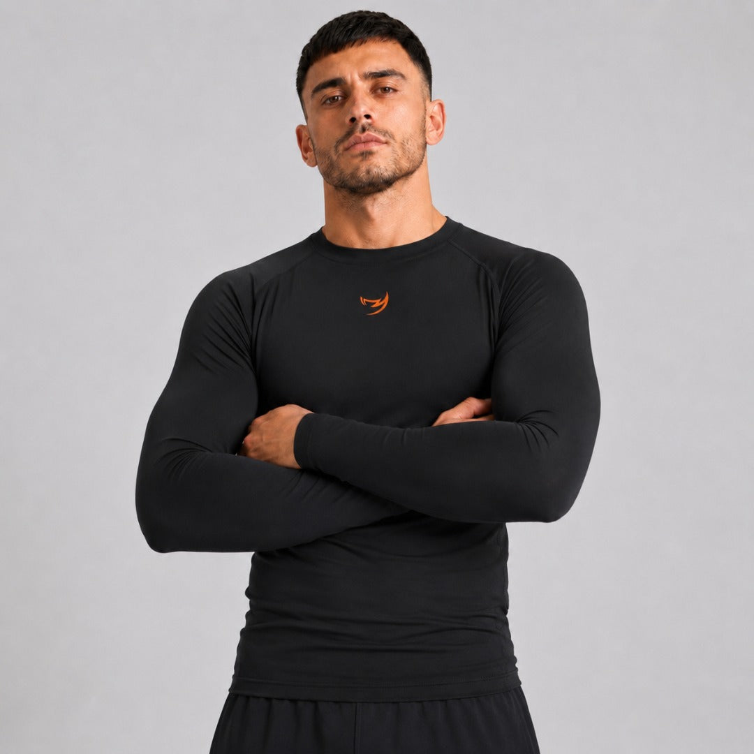 Origins Long Sleeve Rash Guard Black/Orange