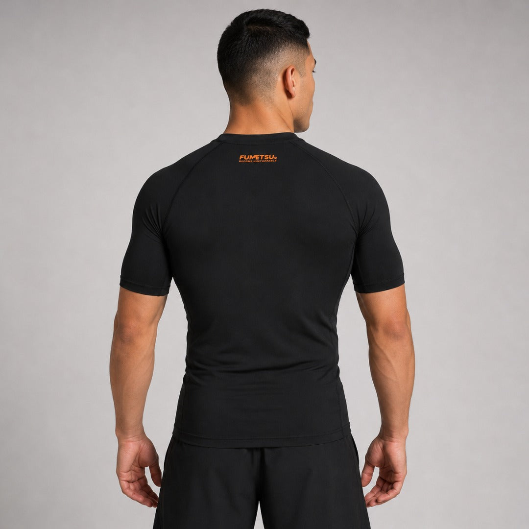 Origins Short Sleeve Rash Guard Black/Orange