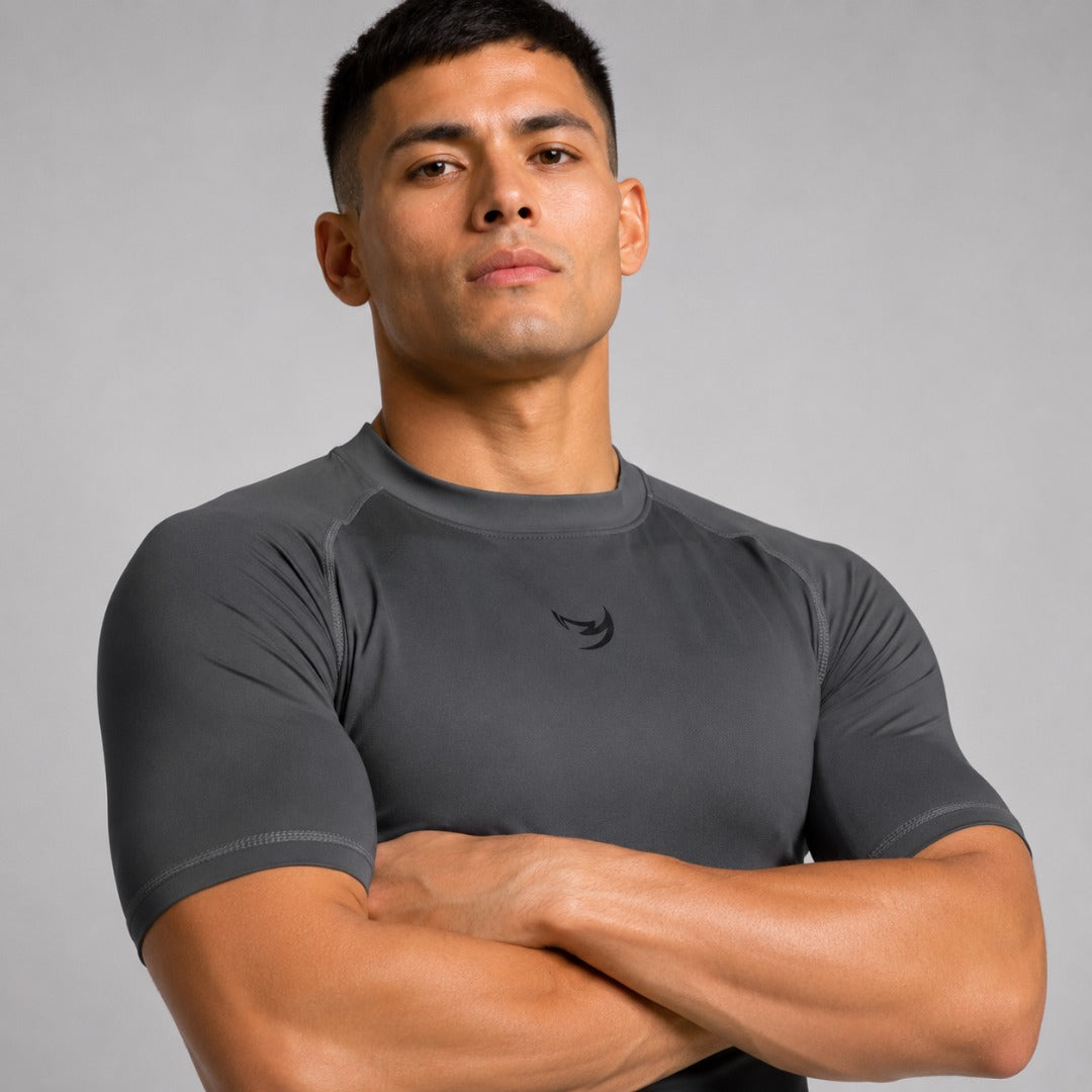 Origins Short Sleeve Rash Guard Grey