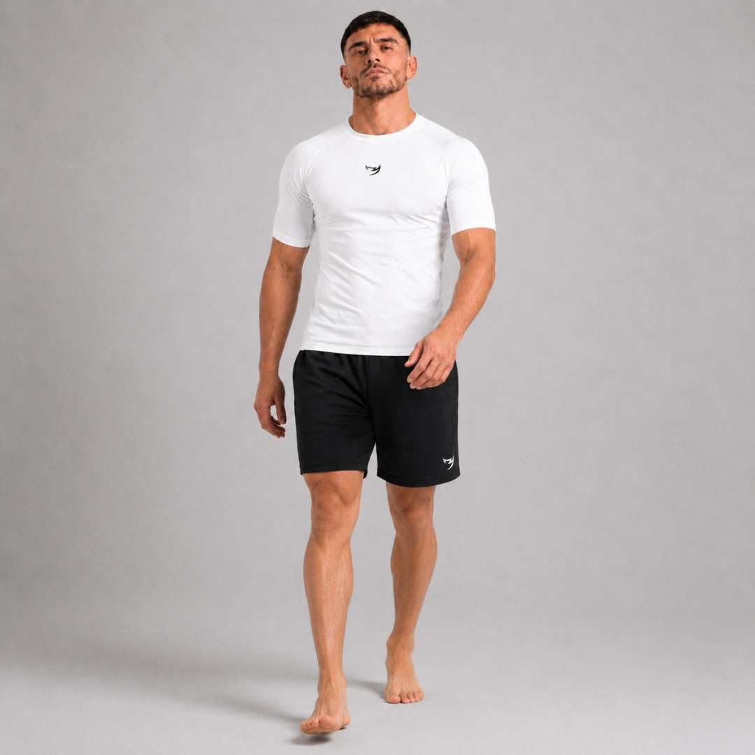 Origins Short Sleeve Rash Guard White