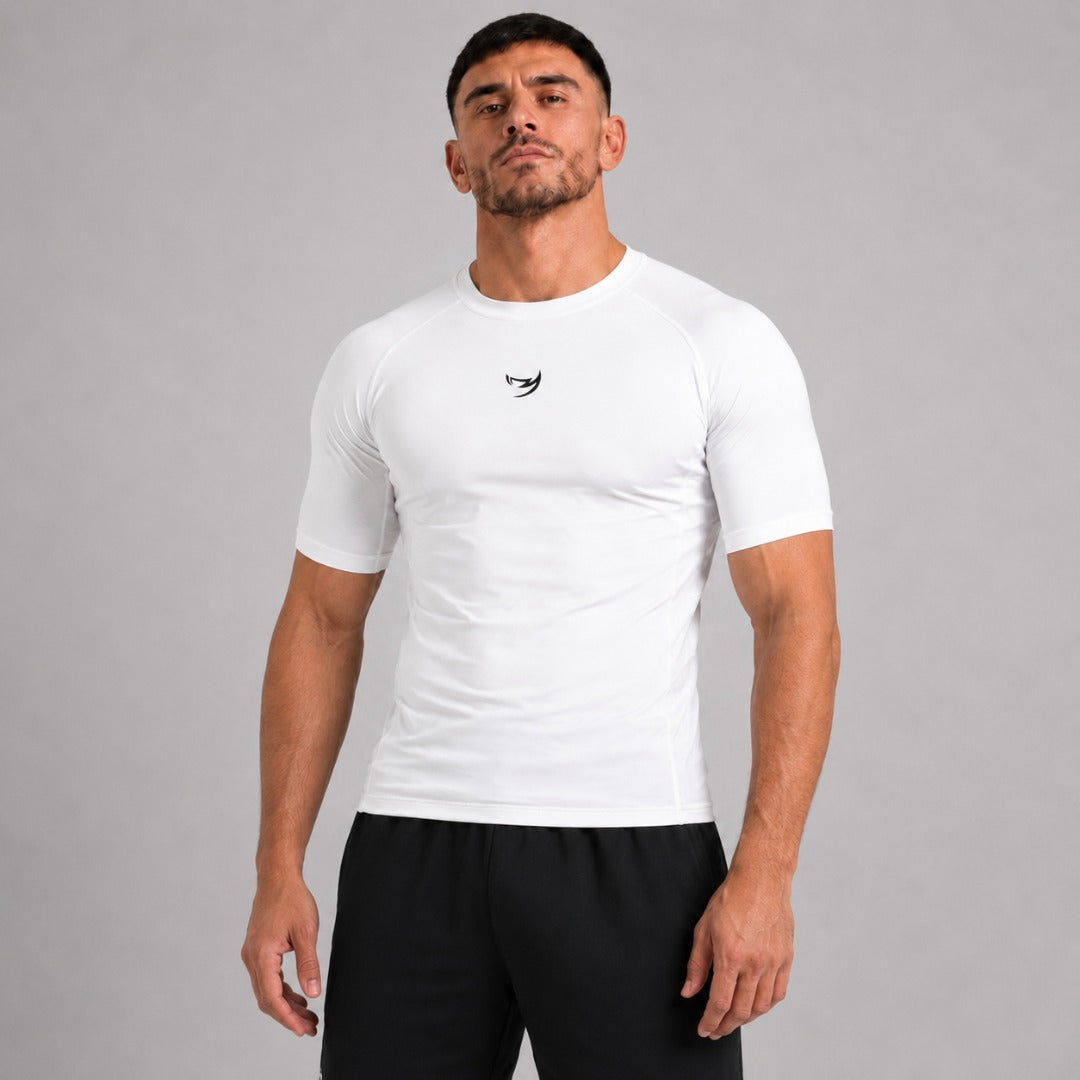 Origins Short Sleeve Rash Guard White