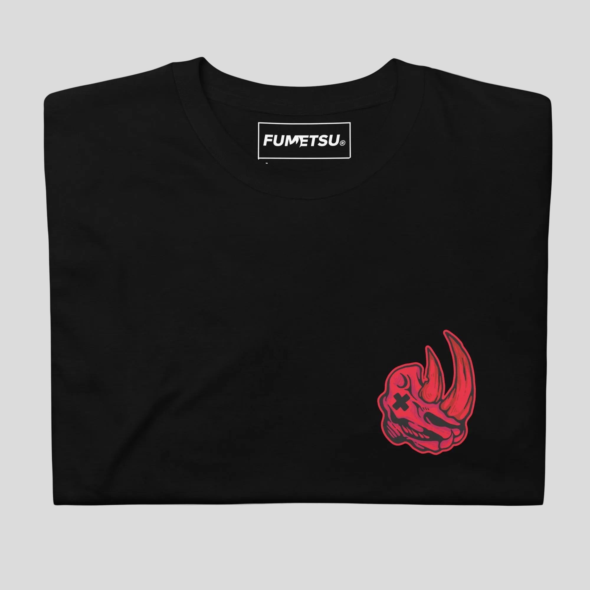 Rhino T-Shirt Black/Red Folded