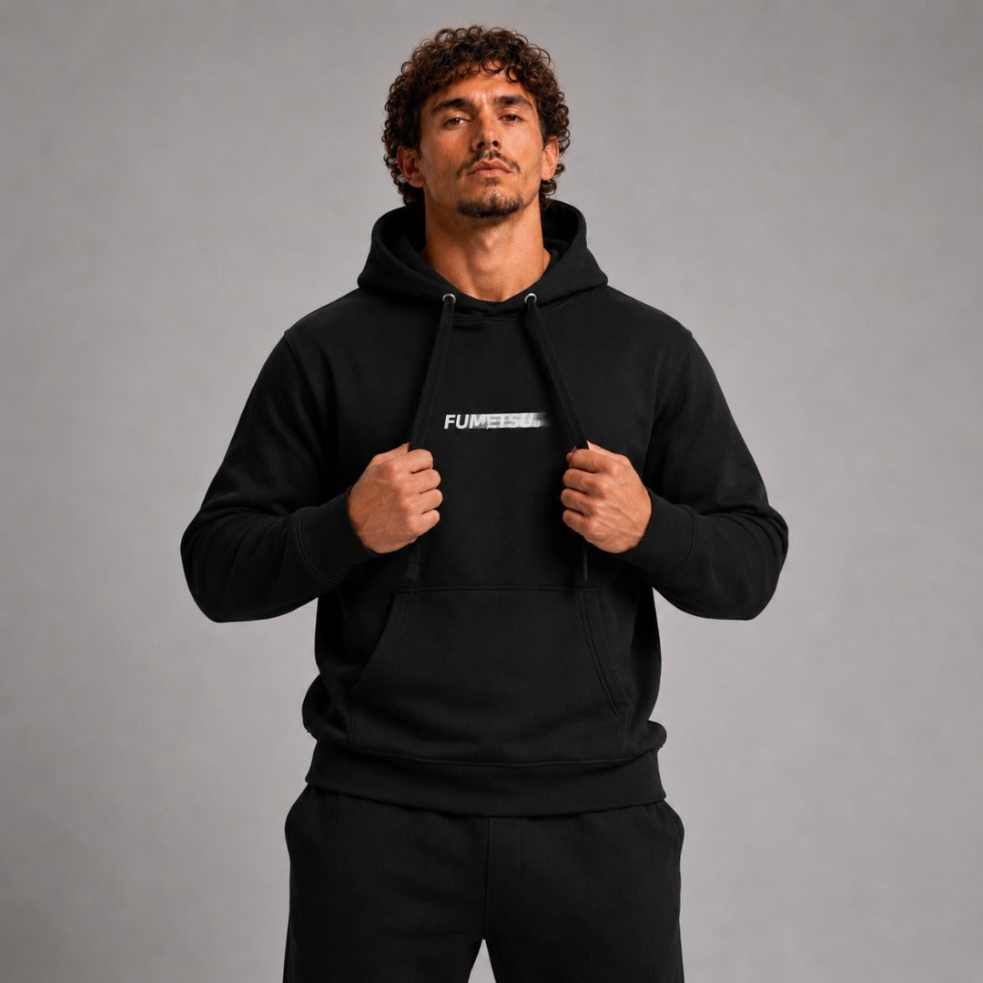 Signature Blur Hoodie Black
