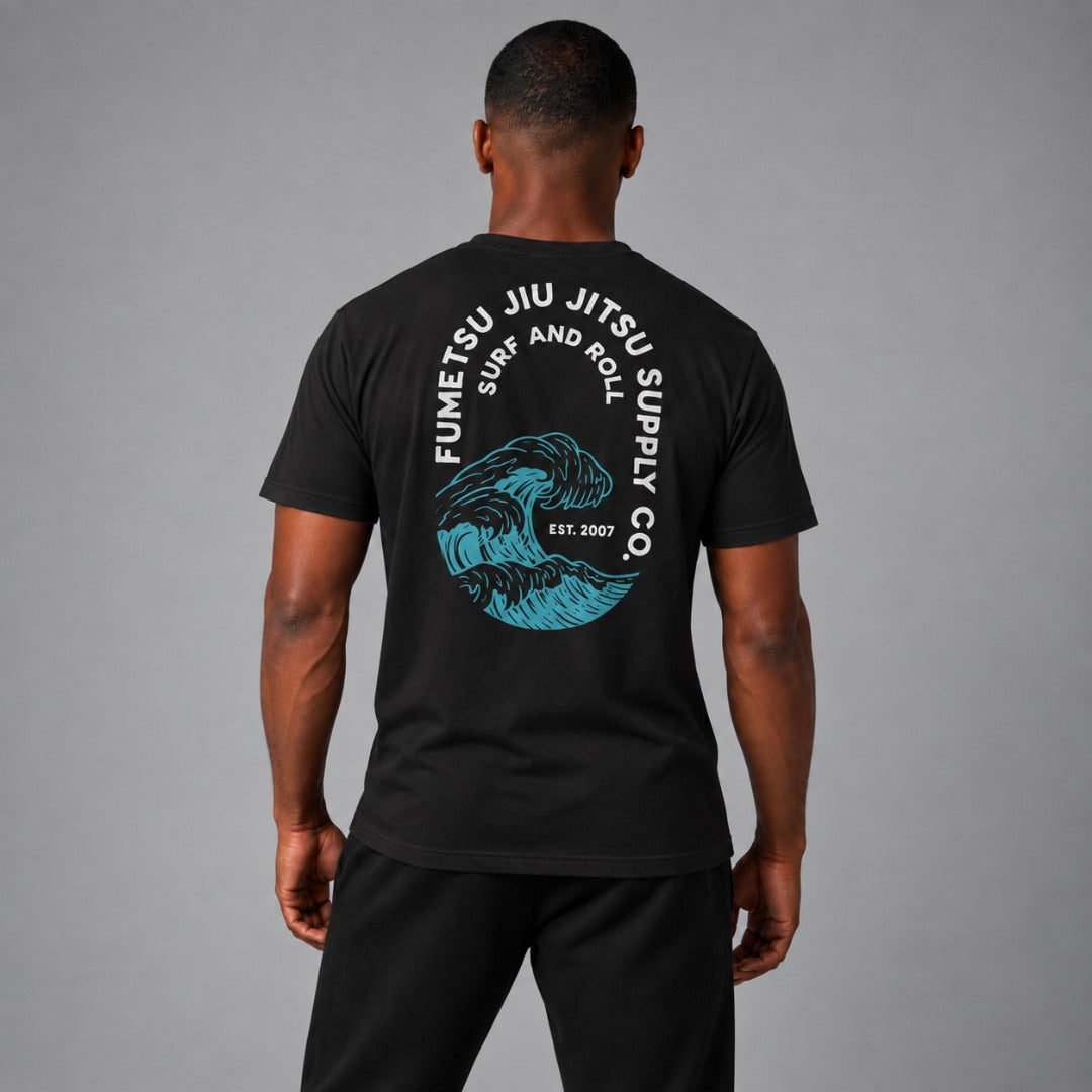 Surf and Roll T-Shirt Black