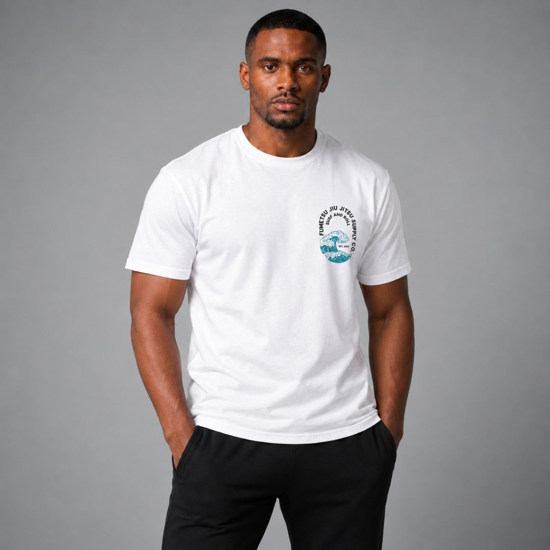 Surf and Roll T-Shirt White Photoshoot 4