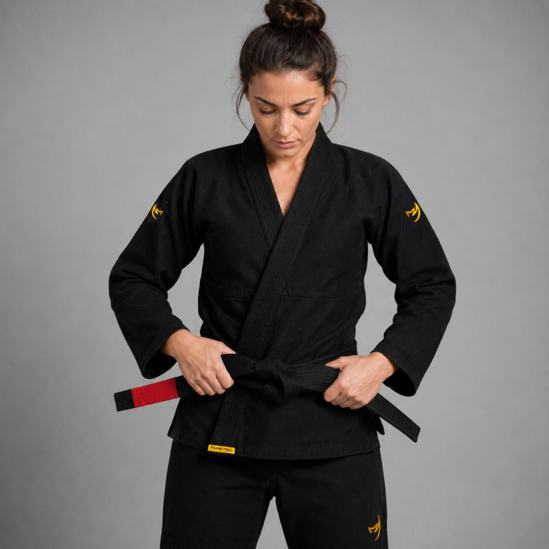 Kimono de JJB Ghost V-Lite noir/jaune pour femme