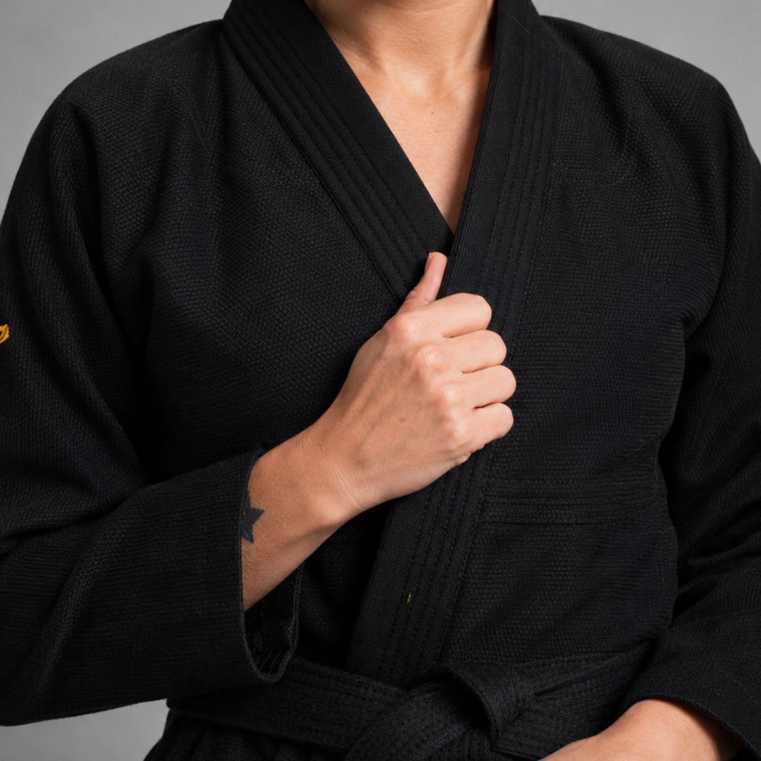 Kimono de JJB Ghost V-Lite noir/jaune pour femme