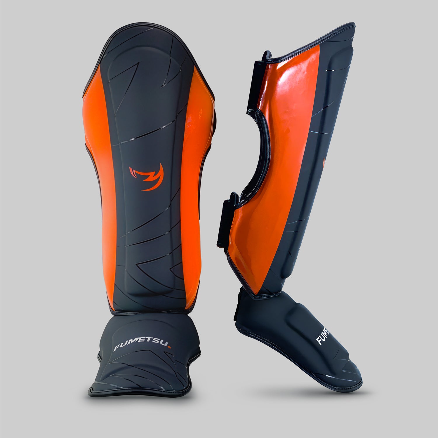 Icon Thai Shin Guards Black/Orange