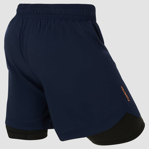 Navy Origins Dual Layer Shorts