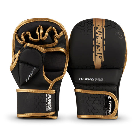 Alpha Pro MMA Sparring Gloves Black-Gold