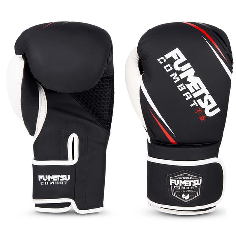 Shield Boxing Gloves Black-White