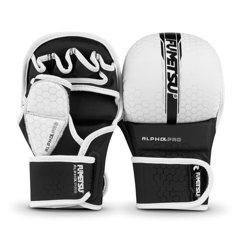 Alpha Pro MMA Sparring Gloves White-Black