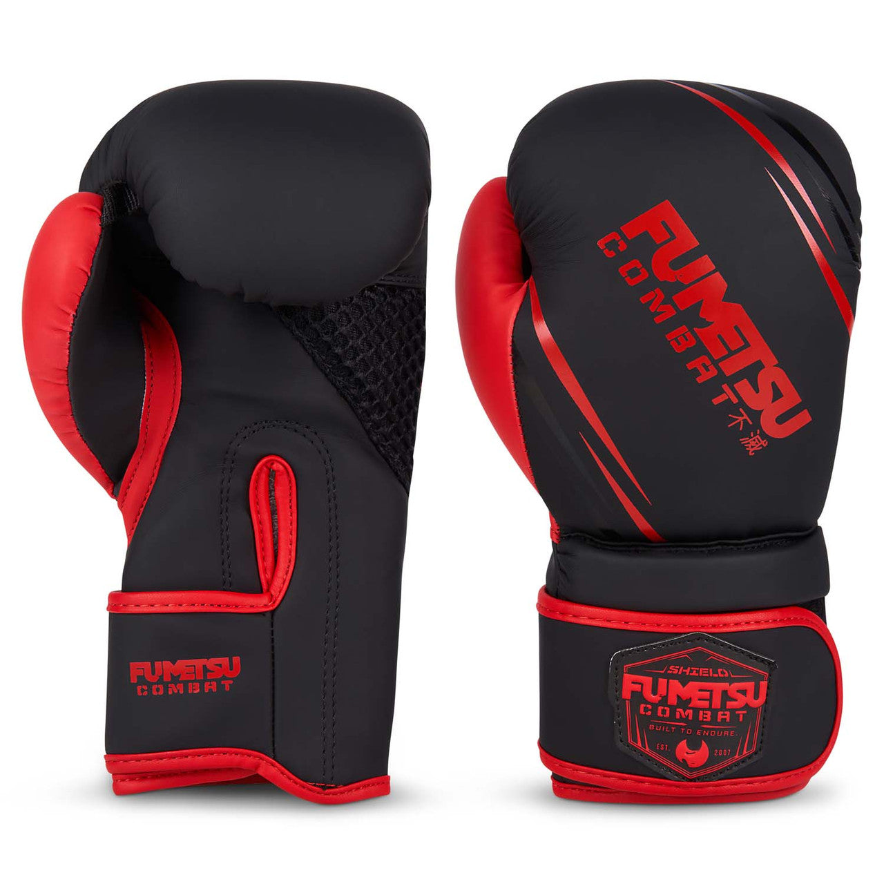 Shield Kids Boxing Gloves Black-red From Fumetsu